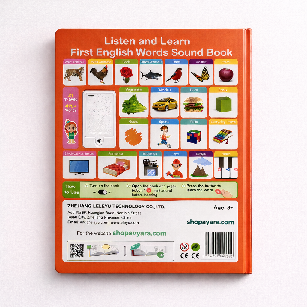 Avyara First English Words Sound Book