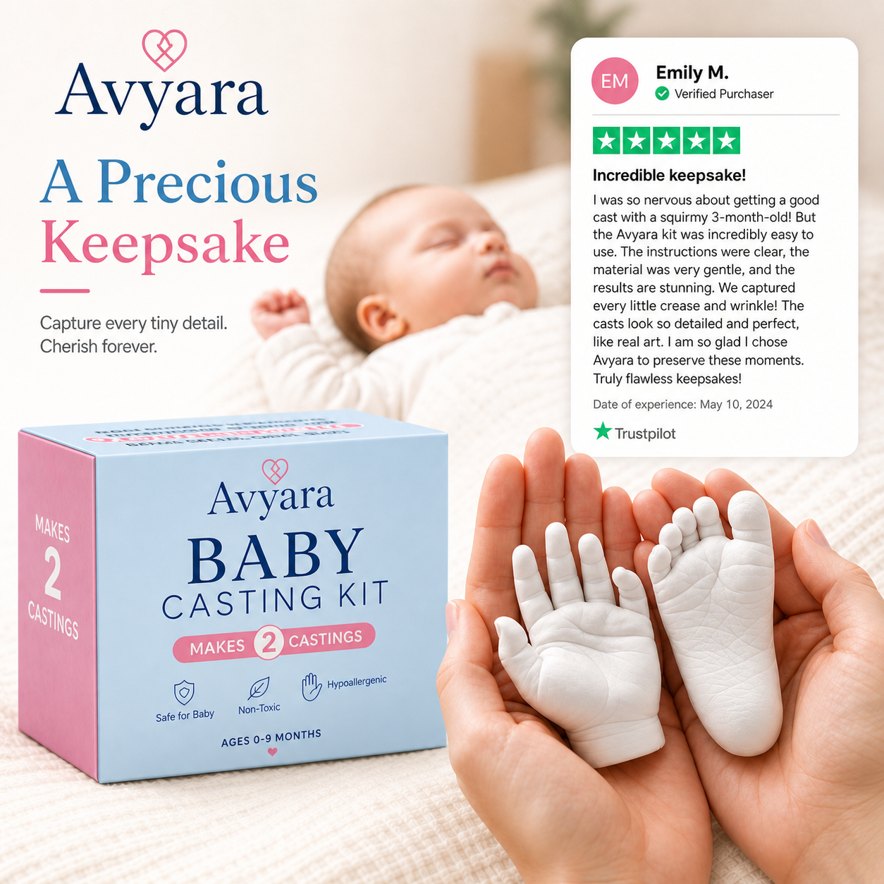 Avyara Baby Hand and Foot Casting Kit